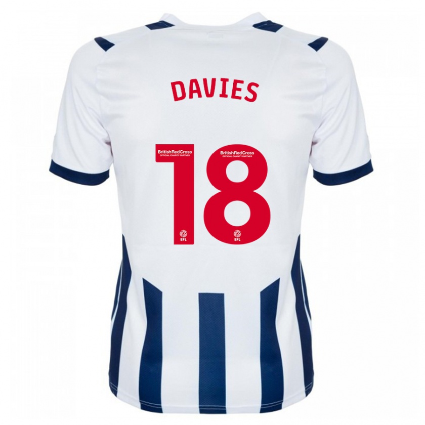 Kandiny Mujer Camiseta Jessica Davies #18 Blanco 1ª Equipación 2023/24 La Camisa