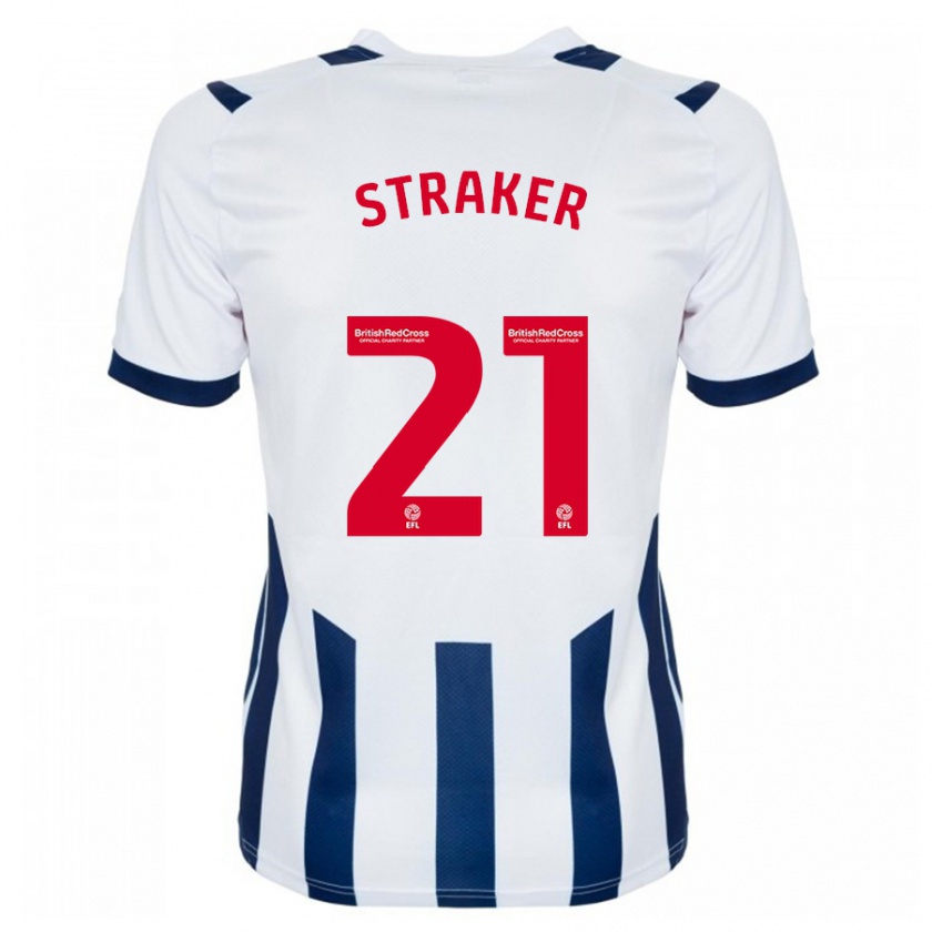 Kandiny Mujer Camiseta Jannelle Straker #21 Blanco 1ª Equipación 2023/24 La Camisa