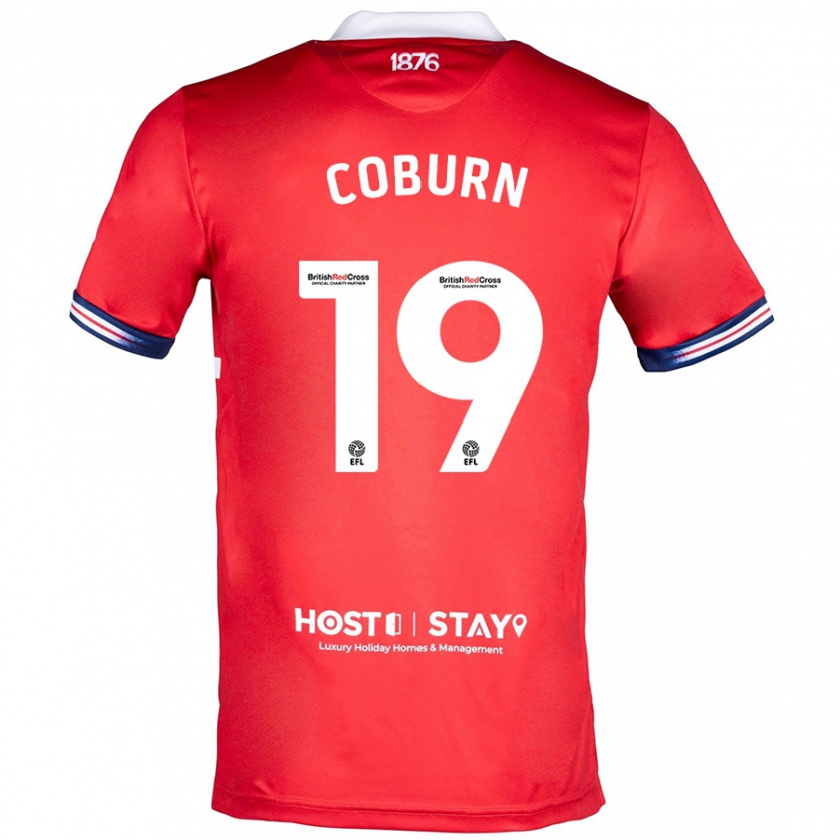 Kandiny Damen Josh Coburn #19 Rot Heimtrikot Trikot 2023/24 T-Shirt Österreich