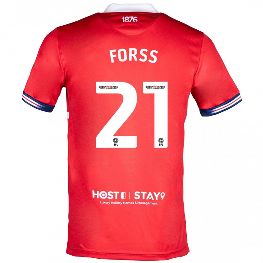 Kandiny Damen Marcus Forss #21 Rot Heimtrikot Trikot 2023/24 T-Shirt Österreich