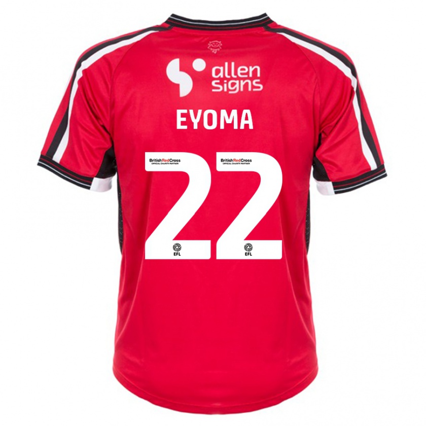 Kandiny Dames Timothy Eyoma #22 Rood Thuisshirt Thuistenue 2023/24 T-Shirt België