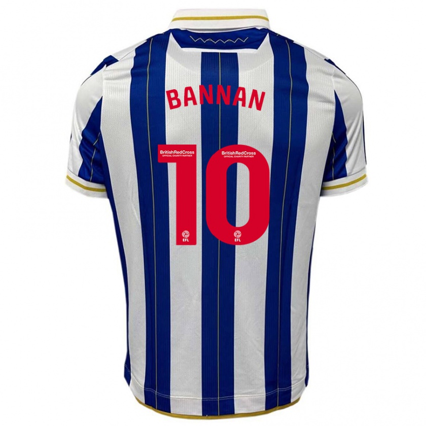 Kandiny Dames Barry Bannan #10 Blauw Wit Thuisshirt Thuistenue 2023/24 T-Shirt België