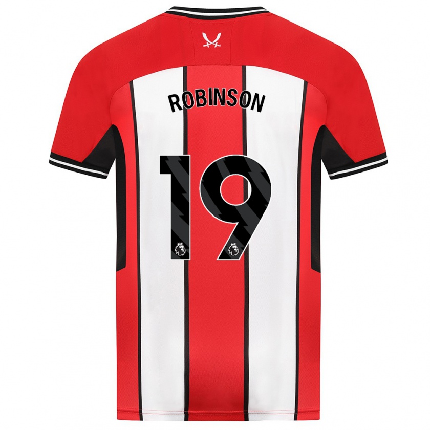 Kandiny Donna Maglia Jack Robinson #19 Rosso Kit Gara Home 2023/24 Maglietta