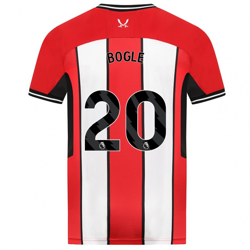 Kandiny Dames Jayden Bogle #20 Rood Thuisshirt Thuistenue 2023/24 T-Shirt België