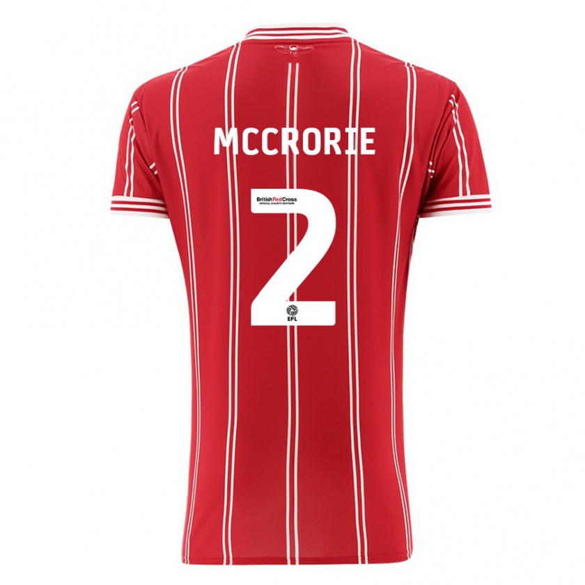 Kandiny Donna Maglia Ross Mccrorie #2 Rosso Kit Gara Home 2023/24 Maglietta