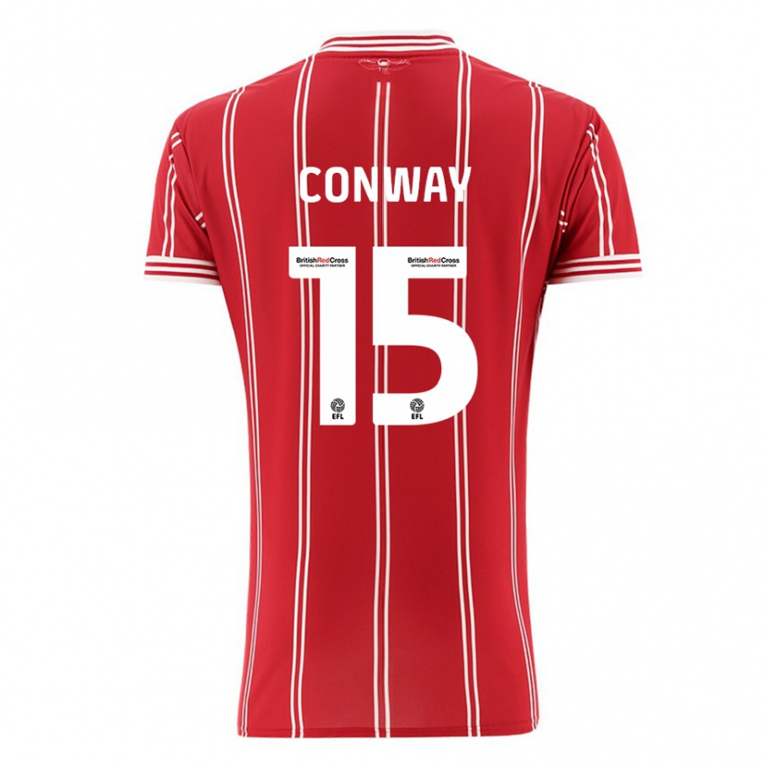 Kandiny Kobiety Tommy Conway #15 Czerwony Domowa Koszulka 2023/24 Koszulki Klubowe