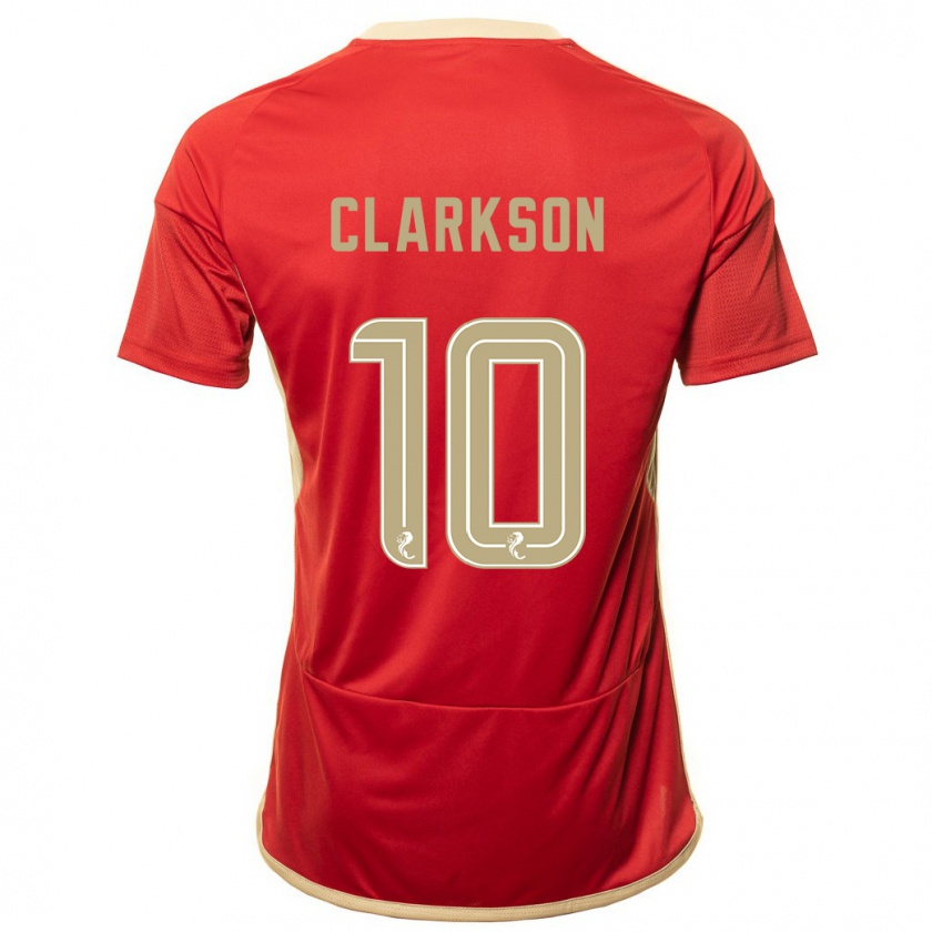 Kandiny Mujer Camiseta Leighton Clarkson #10 Rojo 1ª Equipación 2023/24 La Camisa