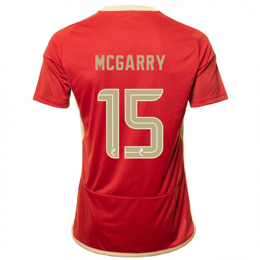 Kandiny Dames James Mcgarry #15 Rood Thuisshirt Thuistenue 2023/24 T-Shirt België