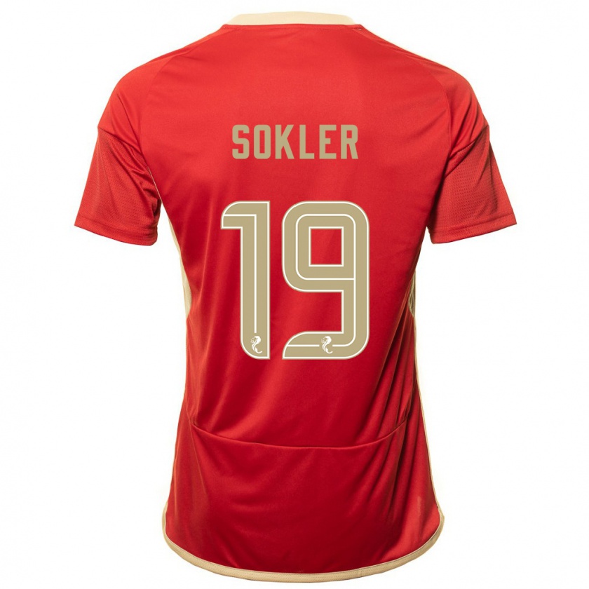 Kandiny Dames Ester Sokler #19 Rood Thuisshirt Thuistenue 2023/24 T-Shirt België