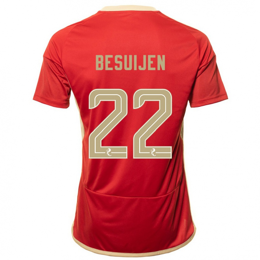 Kandiny Donna Maglia Vicente Besuijen #22 Rosso Kit Gara Home 2023/24 Maglietta