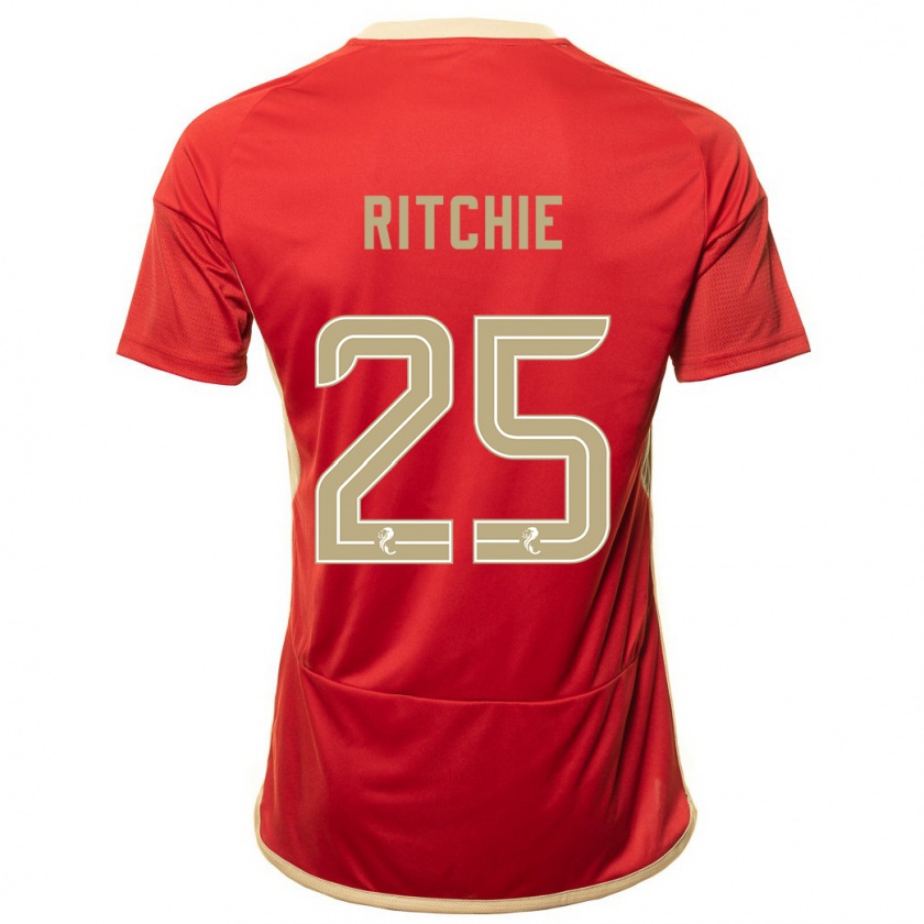 Kandiny Mujer Camiseta Tom Ritchie #25 Rojo 1ª Equipación 2023/24 La Camisa