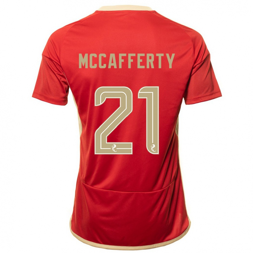 Kandiny Mujer Camiseta Eirinn Mccafferty #21 Rojo 1ª Equipación 2023/24 La Camisa