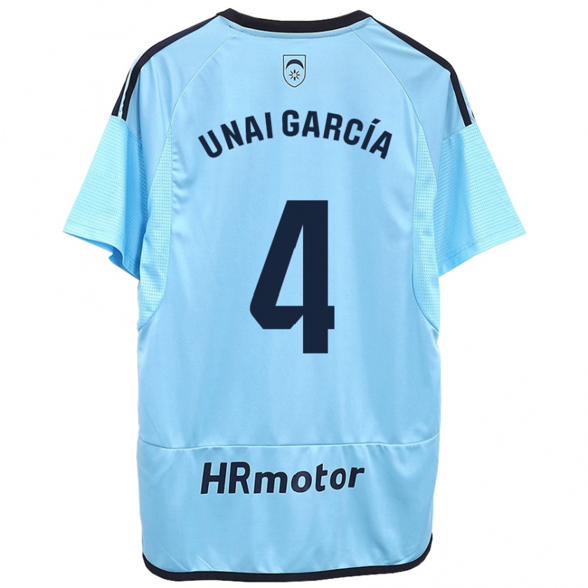 Kandiny Donna Maglia Unai García #4 Blu Kit Gara Away 2023/24 Maglietta