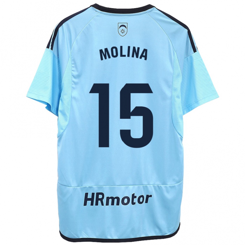 Kandiny Donna Maglia Guillem Molina #15 Blu Kit Gara Away 2023/24 Maglietta