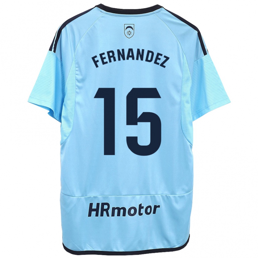 Kandiny Donna Maglia Leyre Fernández Sánchez #15 Blu Kit Gara Away 2023/24 Maglietta