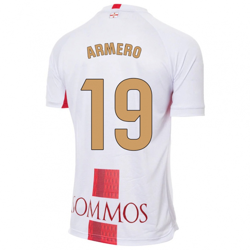 Kandiny Donna Maglia Sergi Armero #19 Bianco Kit Gara Away 2023/24 Maglietta