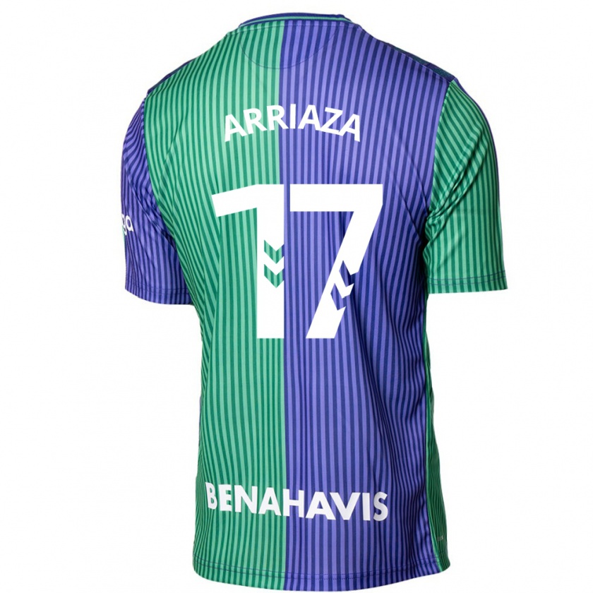 Kandiny Donna Maglia Pablo Arriaza #17 Verde Blu Kit Gara Away 2023/24 Maglietta