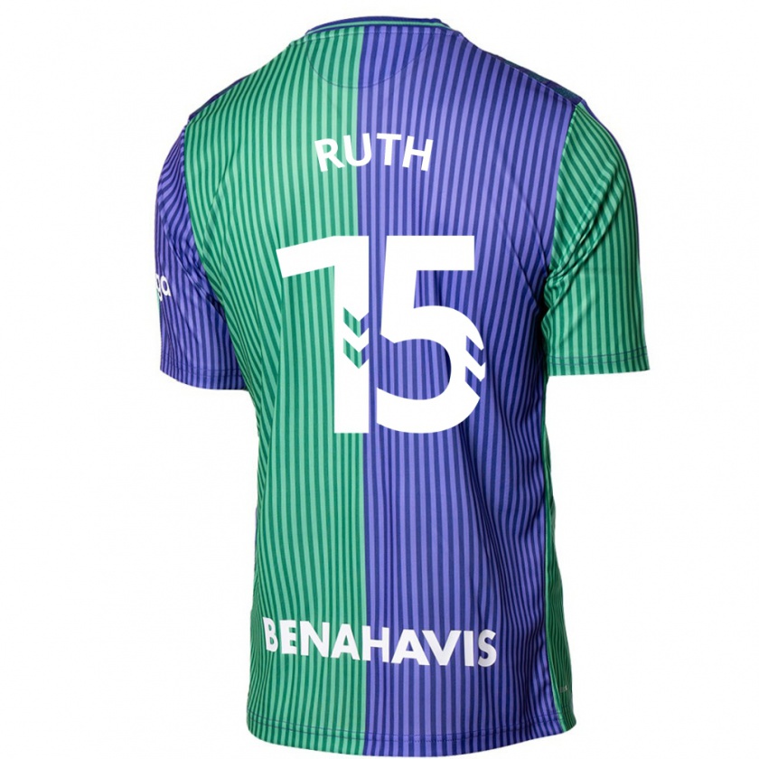 Kandiny Donna Maglia Ruth #15 Verde Blu Kit Gara Away 2023/24 Maglietta