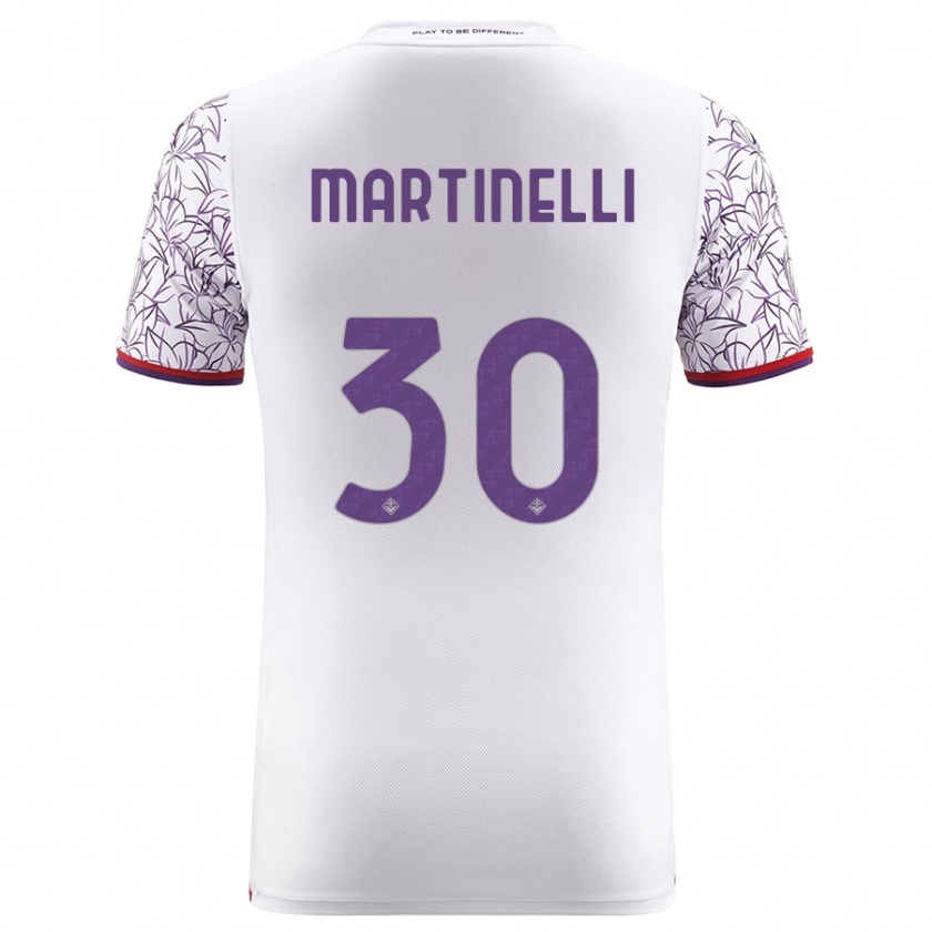 Kandiny Donna Maglia Tommaso Martinelli #30 Bianco Kit Gara Away 2023/24 Maglietta