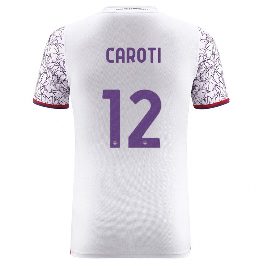 Kandiny Dames Filippo Caroti #12 Wit Uitshirt Uittenue 2023/24 T-Shirt België