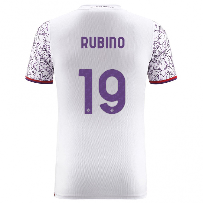 Kandiny Donna Maglia Tommaso Rubino #19 Bianco Kit Gara Away 2023/24 Maglietta