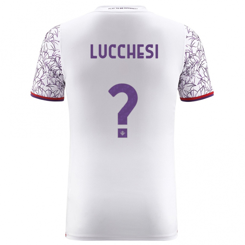 Kandiny Donna Maglia Andrea Lucchesi #0 Bianco Kit Gara Away 2023/24 Maglietta