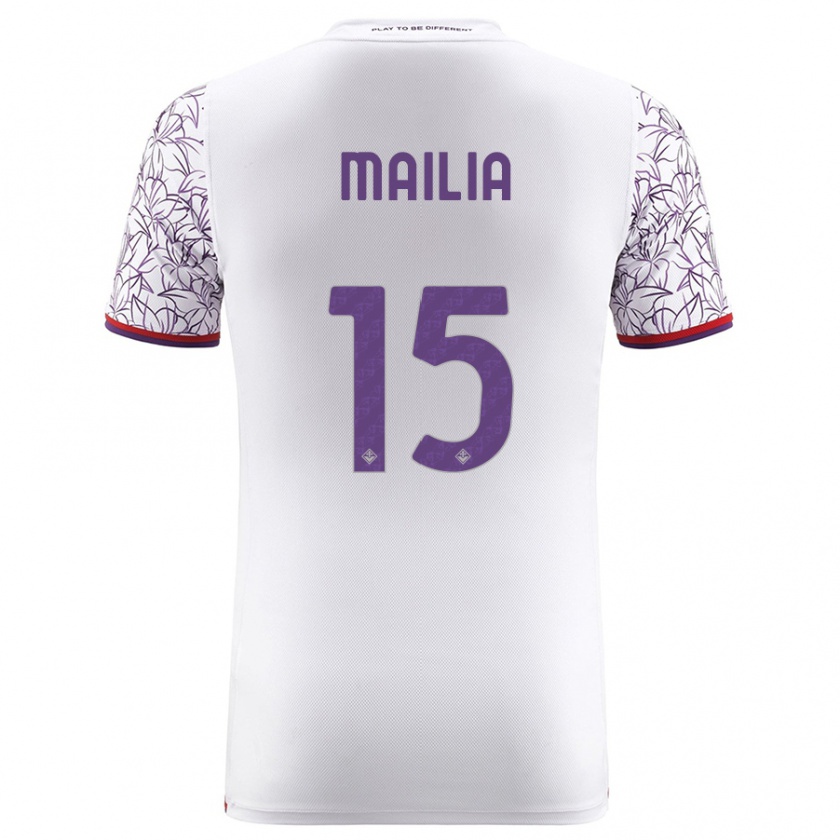 Kandiny Donna Maglia Siria Mailia #15 Bianco Kit Gara Away 2023/24 Maglietta