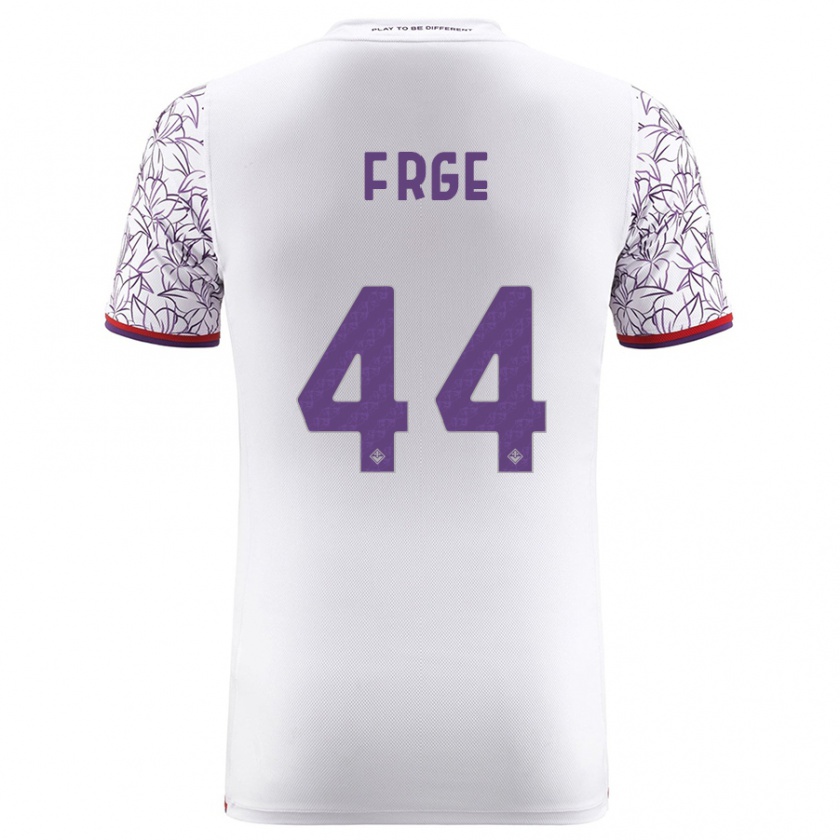 Kandiny Dames Emma Færge #44 Wit Uitshirt Uittenue 2023/24 T-Shirt België