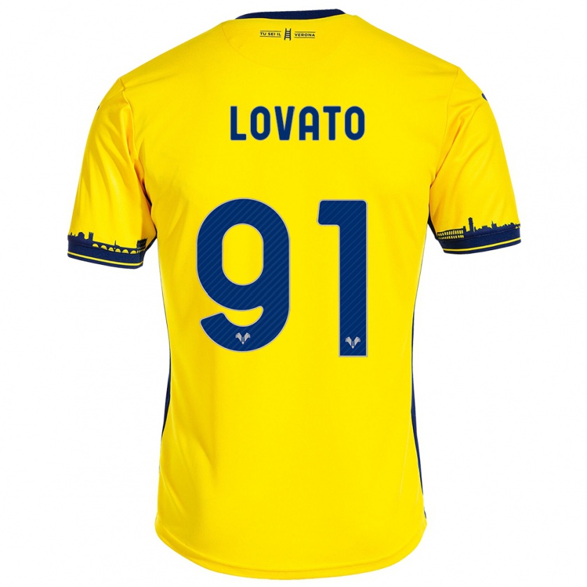 Kandiny Donna Maglia Enrico Lovato #91 Giallo Kit Gara Away 2023/24 Maglietta