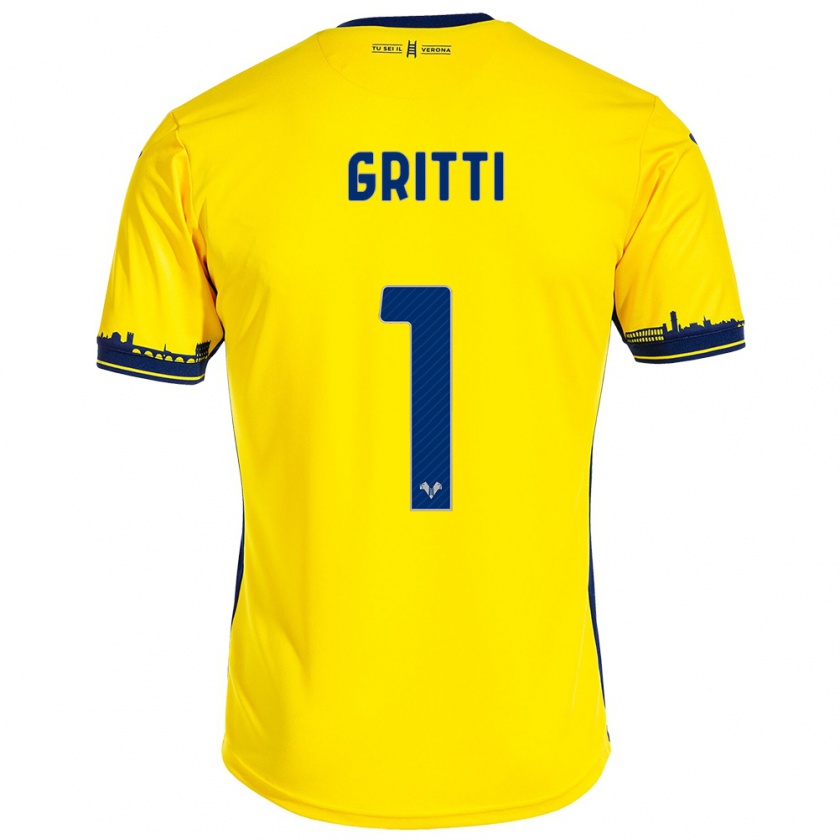 Kandiny Donna Maglia Alessia Gritti #1 Giallo Kit Gara Away 2023/24 Maglietta