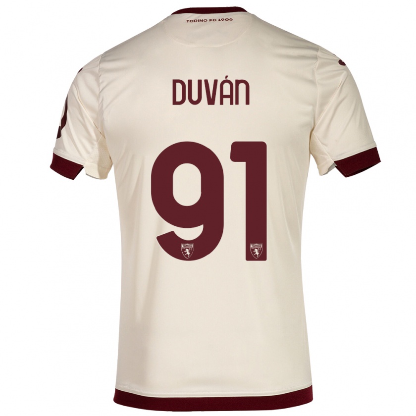 Kandiny Dames Duván Zapata #91 Champagne Uitshirt Uittenue 2023/24 T-Shirt België