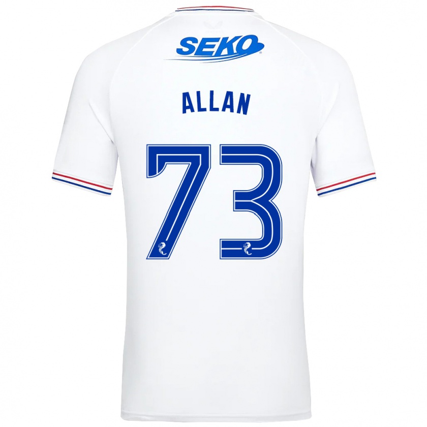 Kandiny Donna Maglia Connor Allan #73 Bianco Kit Gara Away 2023/24 Maglietta