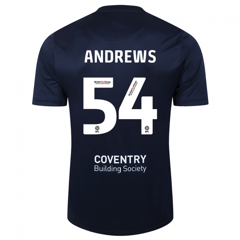 Kandiny Damen Kai Andrews #54 Rote Marine Auswärtstrikot Trikot 2023/24 T-Shirt Österreich