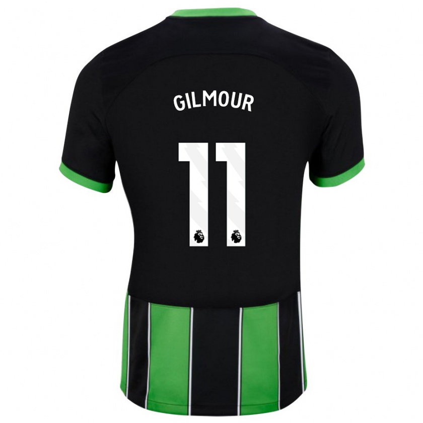 Kandiny Mujer Camiseta Billy Gilmour #11 Verde Negro 2ª Equipación 2023/24 La Camisa