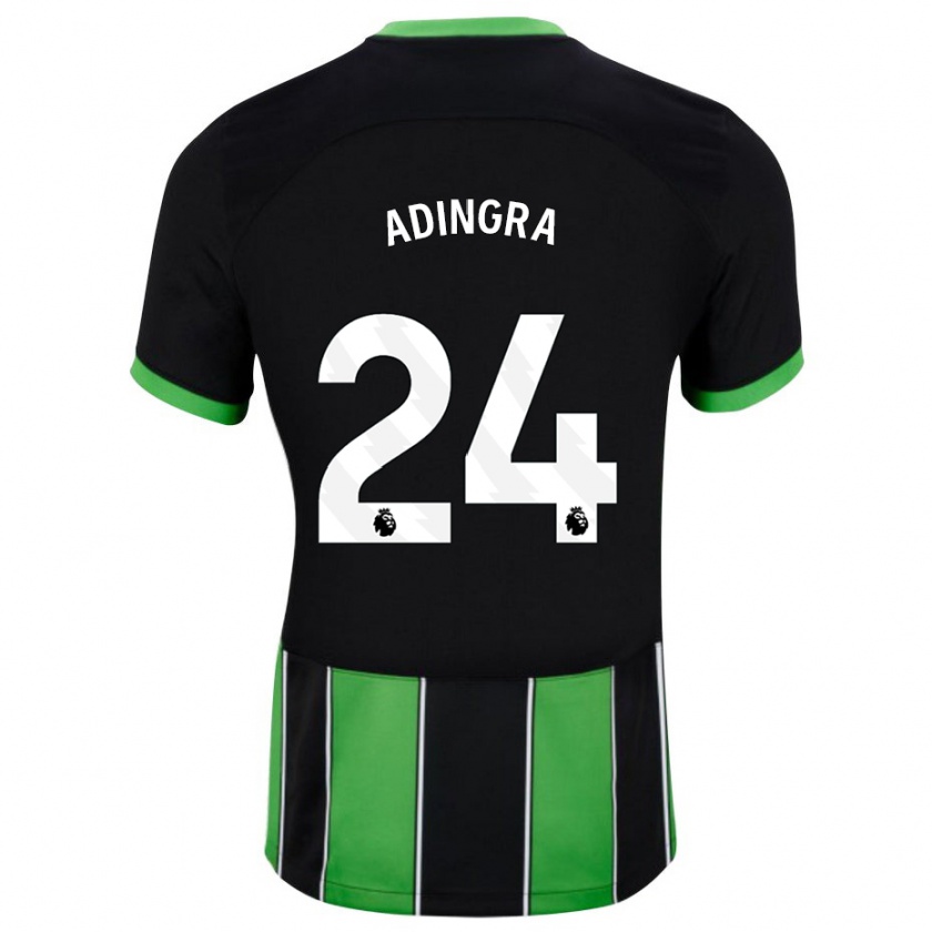 Kandiny Dames Simon Adingra #24 Zwart Groen Uitshirt Uittenue 2023/24 T-Shirt België