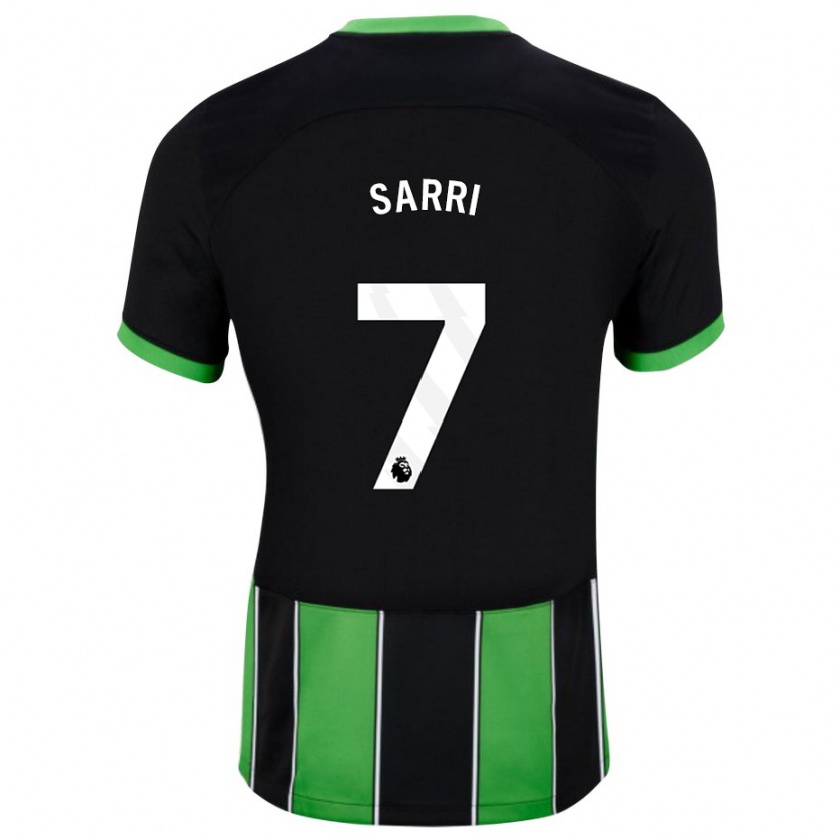 Kandiny Mujer Camiseta Veatriki Sarri #7 Verde Negro 2ª Equipación 2023/24 La Camisa