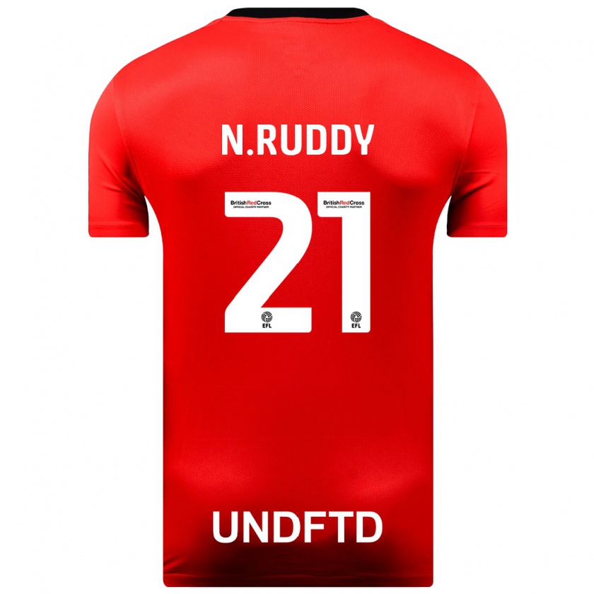 Kandiny Donna Maglia John Ruddy #21 Rosso Kit Gara Away 2023/24 Maglietta