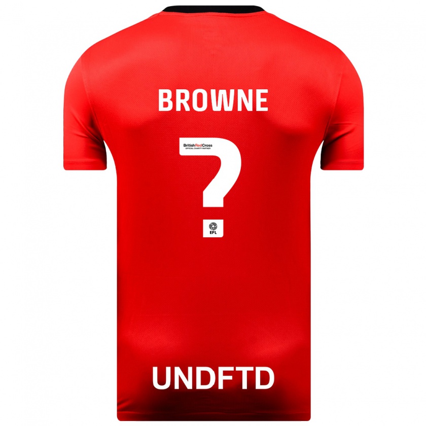 Kandiny Mujer Camiseta Rico Browne #0 Rojo 2ª Equipación 2023/24 La Camisa