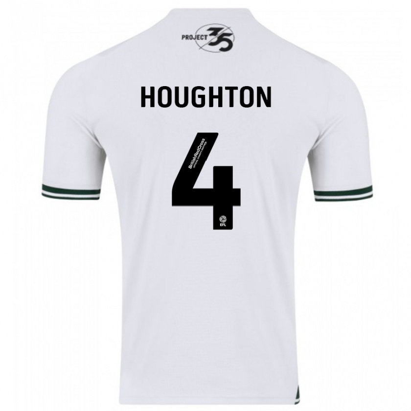 Kandiny Mujer Camiseta Jordan Houghton #4 Blanco 2ª Equipación 2023/24 La Camisa México