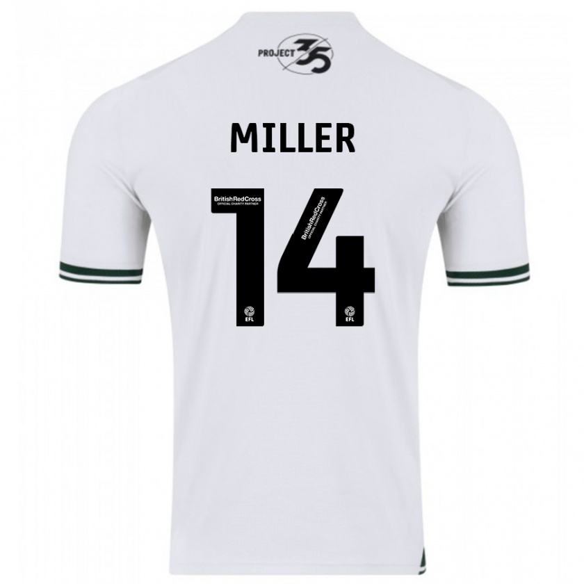 Kandiny Mujer Camiseta Mickel Miller #14 Blanco 2ª Equipación 2023/24 La Camisa México