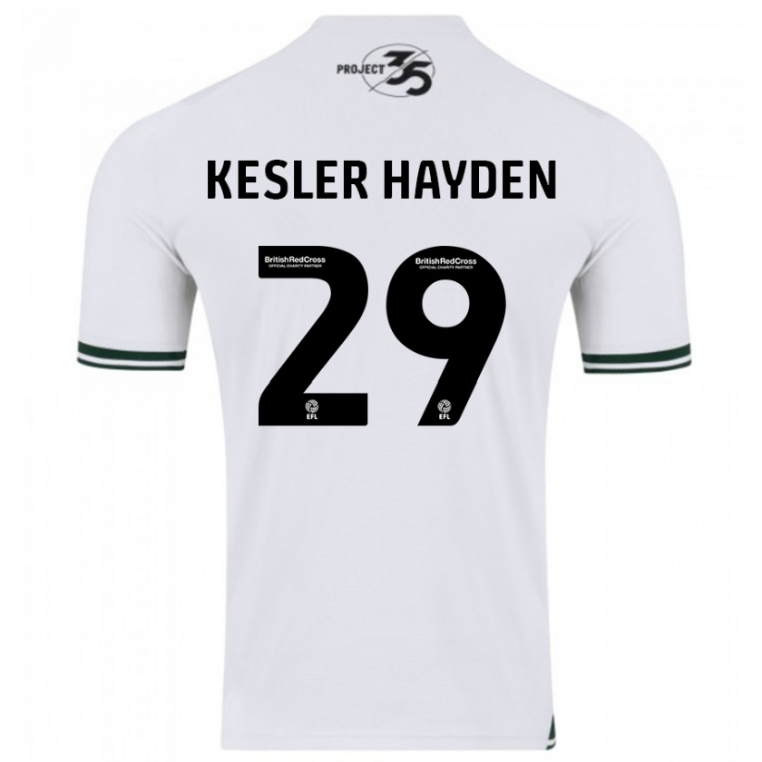 Kandiny Damen Kaine Kesler-Hayden #29 Weiß Auswärtstrikot Trikot 2023/24 T-Shirt Österreich