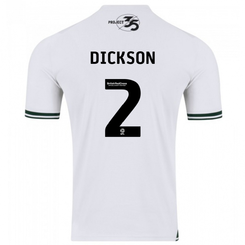 Kandiny Donna Maglia Katie Dickson #2 Bianco Kit Gara Away 2023/24 Maglietta