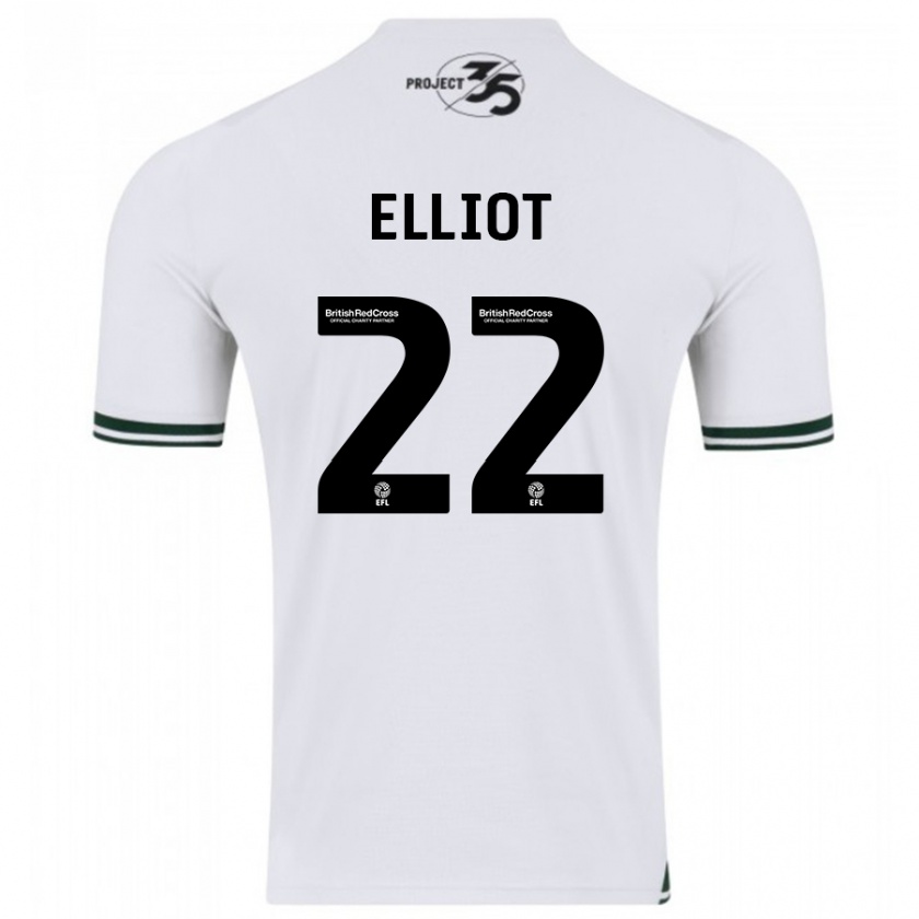 Kandiny Mujer Camiseta Emily Elliot #22 Blanco 2ª Equipación 2023/24 La Camisa