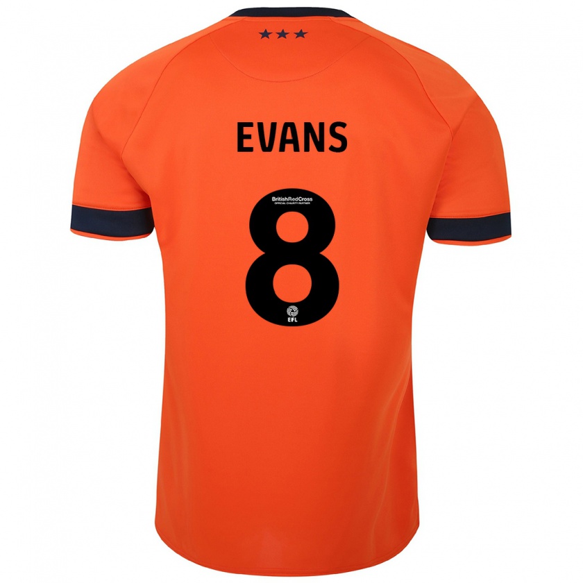 Kandiny Donna Maglia Lee Evans #8 Arancia Kit Gara Away 2023/24 Maglietta