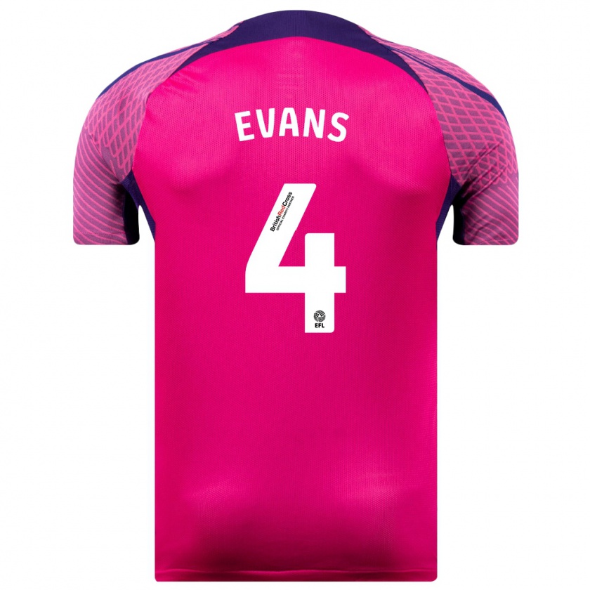 Kandiny Mujer Camiseta Corry Evans #4 Morado 2ª Equipación 2023/24 La Camisa