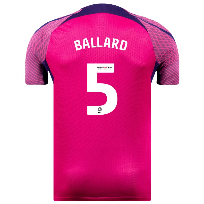 Kandiny Donna Maglia Daniel Ballard #5 Porpora Kit Gara Away 2023/24 Maglietta