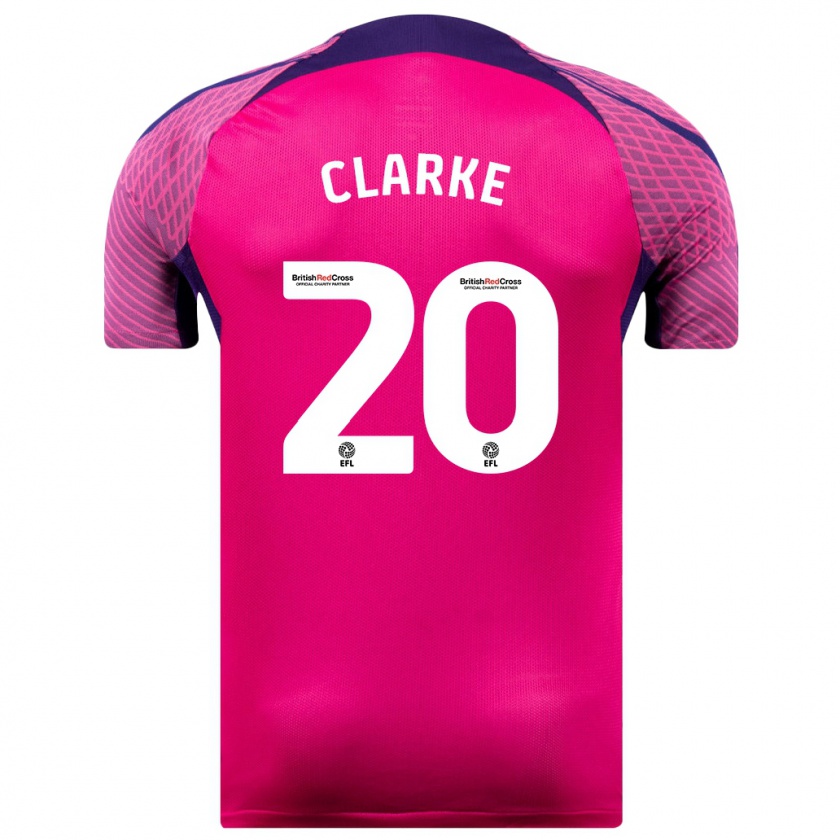 Kandiny Donna Maglia Jack Clarke #20 Porpora Kit Gara Away 2023/24 Maglietta