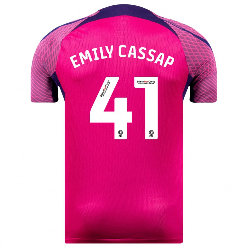 Kandiny Mujer Camiseta Emily Cassap #41 Morado 2ª Equipación 2023/24 La Camisa