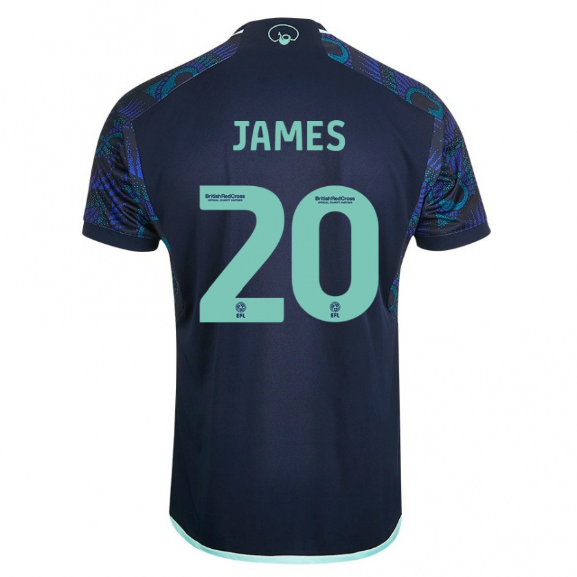 Kandiny Damen Daniel James #20 Blau Auswärtstrikot Trikot 2023/24 T-Shirt Österreich