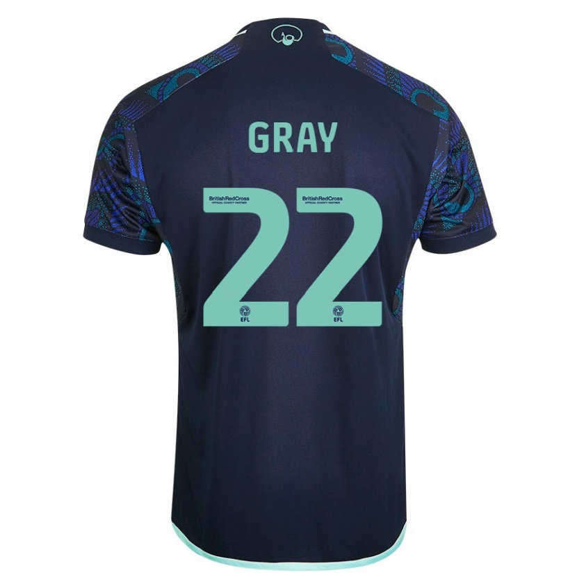 Kandiny Dames Archie Gray #22 Blauw Uitshirt Uittenue 2023/24 T-Shirt België